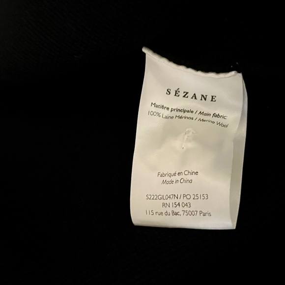 Sezane Bettany Black/Ecru Size XS - Picture 5 of 7